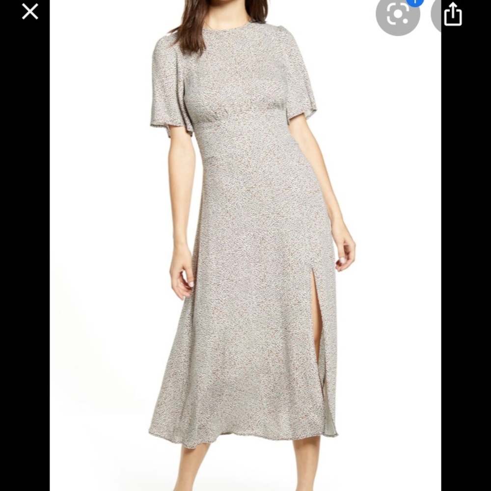 AFRM Janice Midi Dress Mini Leopard size small